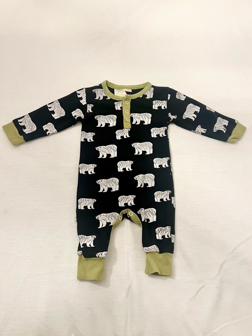 Parade Organics Baby Romper 6-12M Polar Bear Organic Cotton